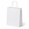 Sacchetto regalo in carta bianca 26 x 12 x 32 cm con manici in carta - stile minimalista