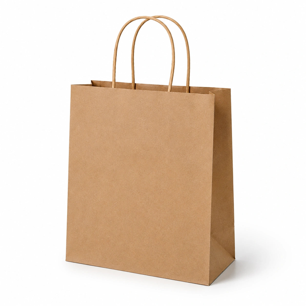 Sacchetto regalo 26 x 12 x 32 cm in carta kraft marrone con manici ritorti
