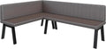 Ławka, FURNISTAR, Szary/Czerwony, metal