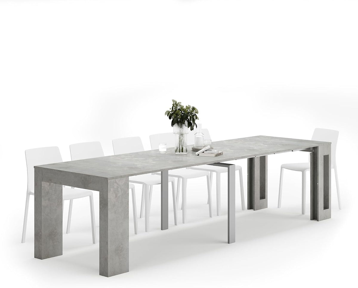 Stół, Mobili Fiver, 98x53x30 cm, Srebrny/Biały, aluminium