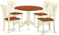 East West Furniture, Zestaw mebli do jadalni, Biały/Beżowy, MDF