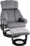 HOMCOM, Fotel, 76 x 80 x 102 cm, 2 W, 240 V, Szary, metal, regulowane oparcie, pilot zdalnego sterowania
