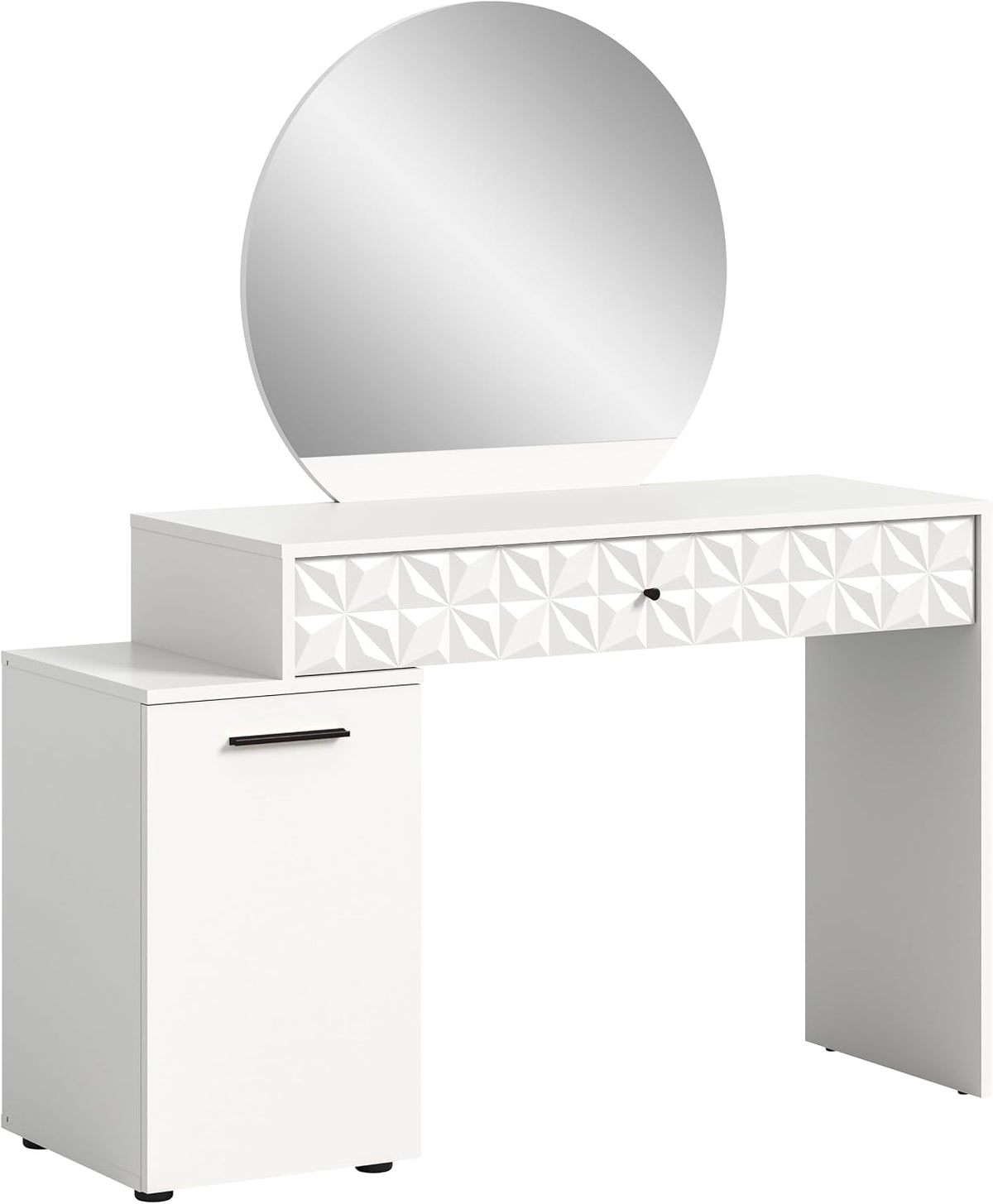 Biurko, X76A9T67, xonox.home, 117 x 138 x 42 cm, Biały, 1 szuflad, modułowa konstrukcja