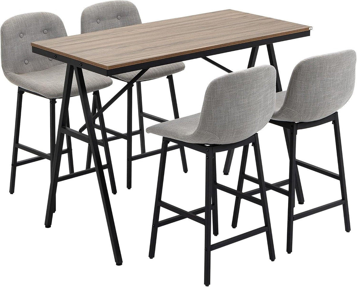 Zestaw mebli do jadalni, HOMCOM, 120 x 60 x 91 cm, Brązowy, MDF