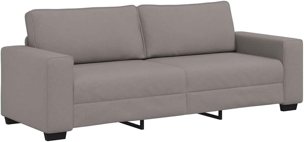 vidaXL, Sofa, 180 cm, Szary, metal, 3-osobowa