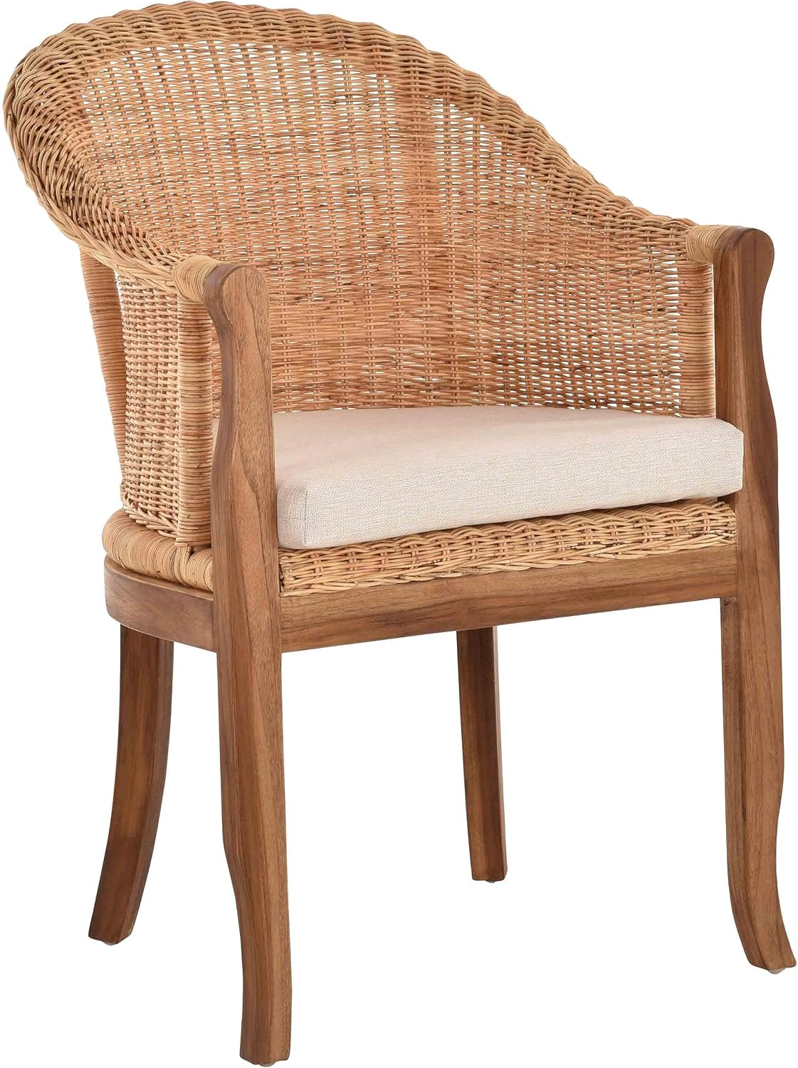 Korb-Outlet, Fotel, 60 cm, Pomarańczowy/Brązowy, polirattan