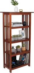 Alaterre Furniture, Regały, 122 cm, Czerwony/Brązowy, miejsce do przechowywania