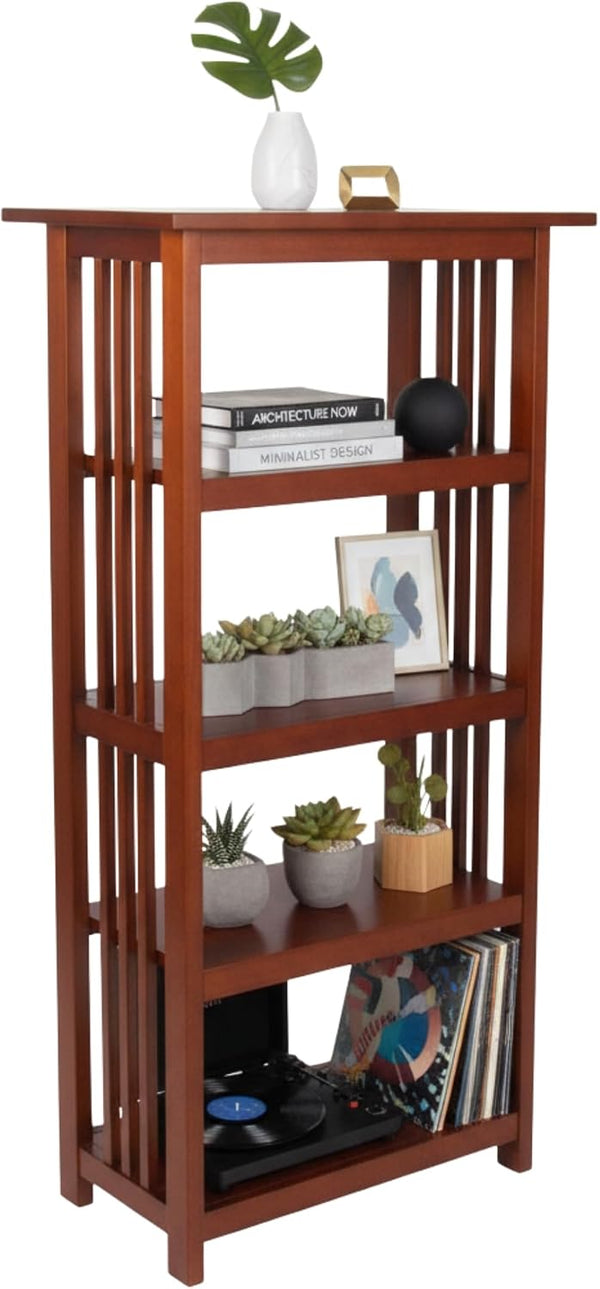 Alaterre Furniture, Regały, 122 cm, Czerwony/Brązowy, miejsce do przechowywania