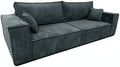 Sofa narożna, MargaretHome24, 200 x 150 cm, Szary, sztruks, funkcja spania