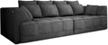 Sofa, DomiMeble, 302 cm, Czarny/Szary, funkcja spania