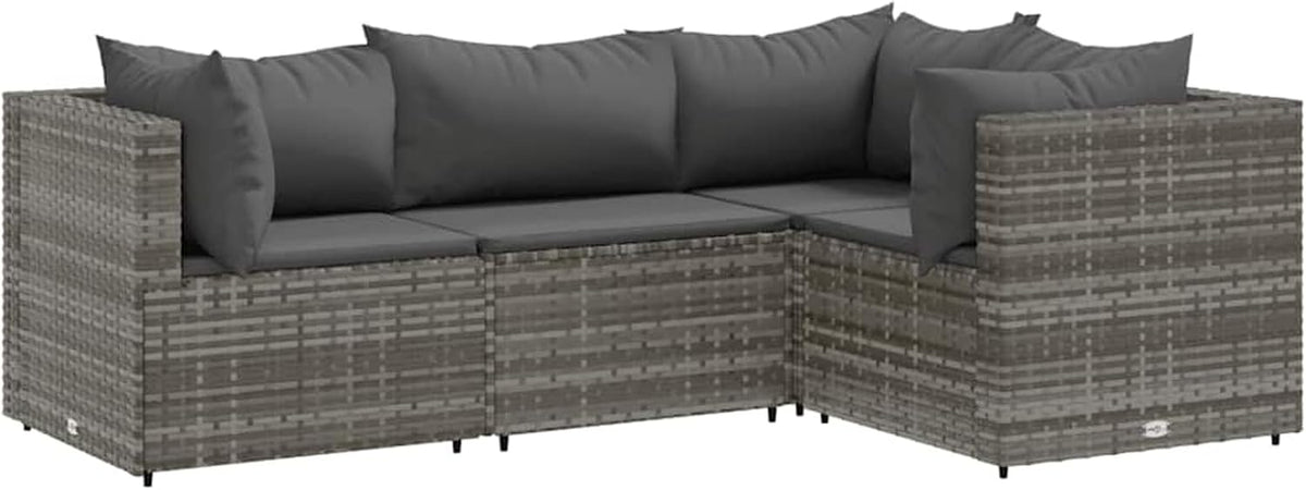 Zestaw wypoczynkowy, WGYHOME, 63 x 63 x 57,5 cm, 110 kg, Szary, stal malowana proszkowo, modułowa konstrukcja, odporność na warunki atmosferyczne