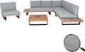 Mendler, Sofa, HWC-H54, 75 x 255 x 255 cm, Brązowy/Szary, aluminium