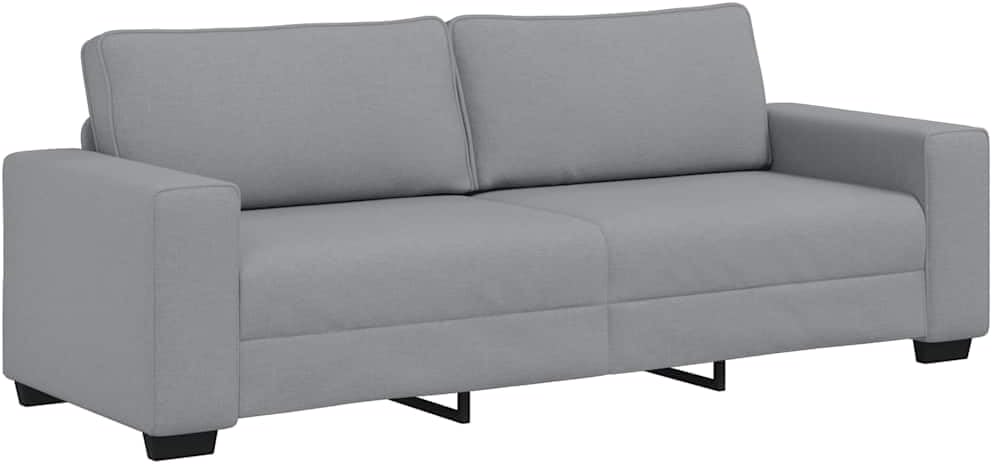 vidaXL, Sofa, 220x77x82 cm, Szary, metal, 3-osobowa