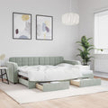 Sofa, FWIKDUN, 80 x 200 cm, 2 W, Szary, lite drewno, funkcja spania, 2 w 1