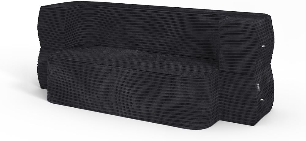 VitaliSpa, Sofa, 190 cm, Czarny, funkcja spania, składana konstrukcja
