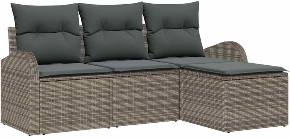 Sofa, vidaXL, 55 x 55 x 37 cm, Szary, lite drewno, modułowa konstrukcja, ochrona UV