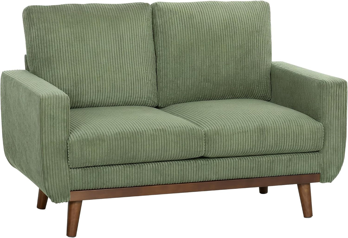 Sofa, HOMCOM, 134 cm, 134 W, Zielony, sztruks, 2-osobowa