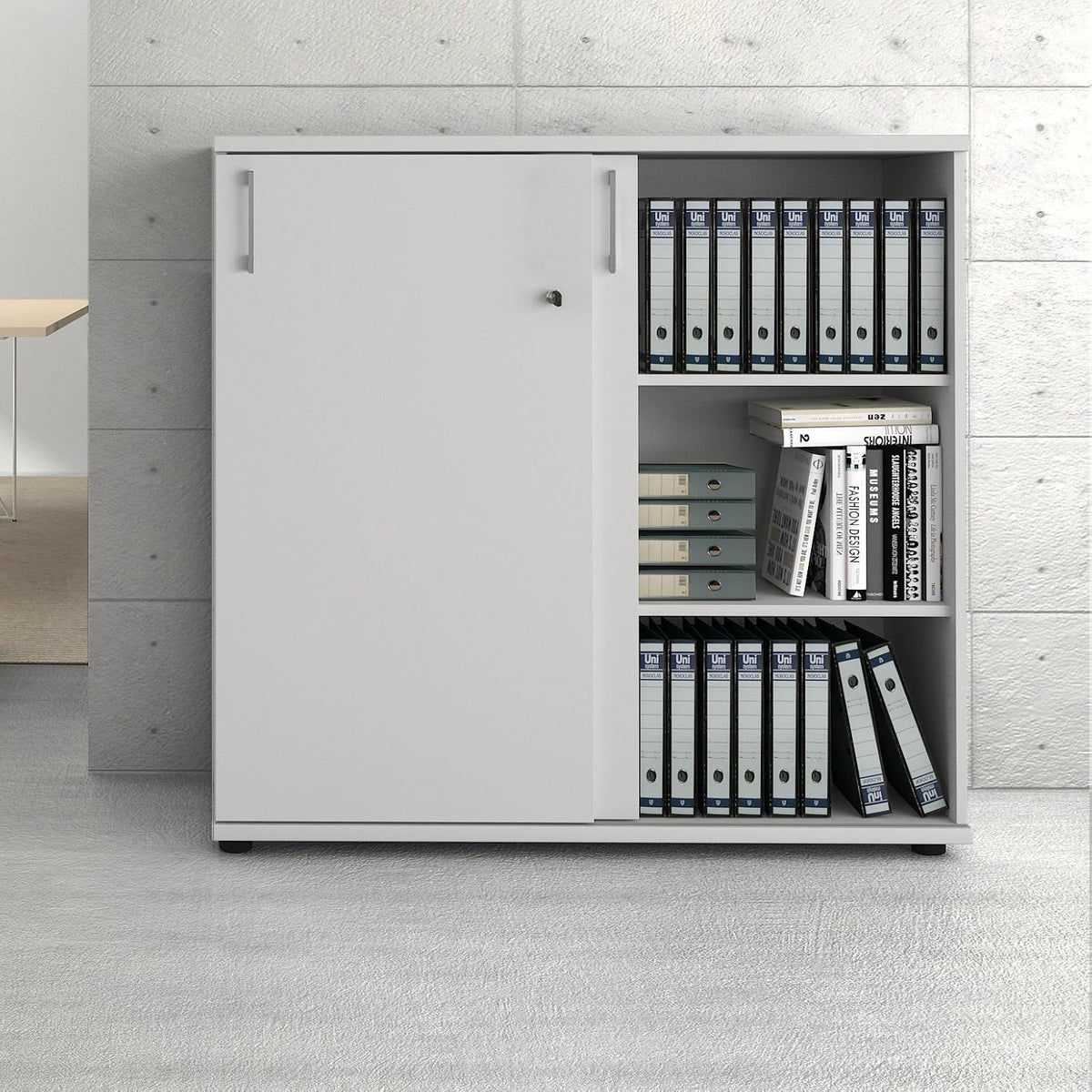 Weber Büro, Kredens, 3OH, 1,2 m, Szary, metal