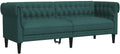 Sofa, vidaXL, 201,5 x 74,5 x 74,5 cm, Zielony, stal nierdzewna, 3-osobowa