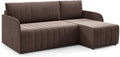 Sofa, LIKMA, 200x140 cm, Brązowy, aksamit, funkcja spania