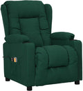 Fotel, vidaXL, 72,5 x 96 x 99,5 cm, 5 V, Zielony, metal, USB, pilot zdalnego sterowania