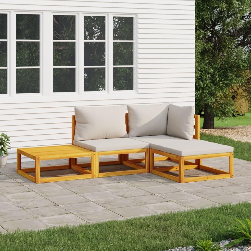 Sofa, Tonture, 68 x 68 x 29 cm, Szary, lite drewno, modułowa konstrukcja, odporność na warunki atmosferyczne