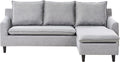 Sofa narożna, Beliani, 180x49 cm, Szary