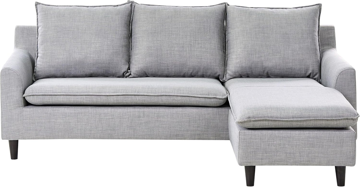 Sofa narożna, Beliani, 180x49 cm, Szary