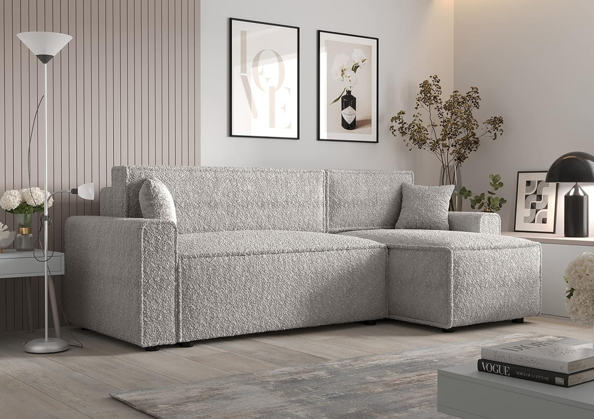 Sofa narożna, 3E 3xE living.com, 252 cm, Szary, 2-osobowa