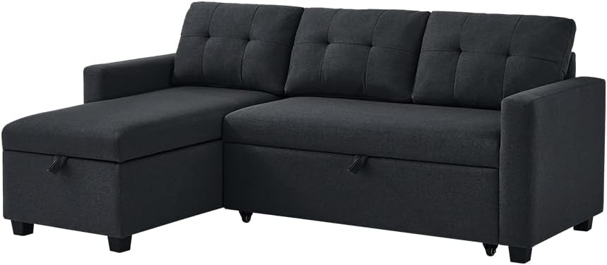 Sofa, VitaliSpa, 226 x 163 cm, Antracytowy, płyta wiórowa, funkcja spania