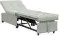 vidaXL, Sofa, 194 x 67 x 82 cm, Szary, aksamit, funkcja spania