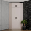 Szafa do sypialni, Design Möbel, 91 x 235 x 91 cm, 08 W, Szary/Czarny, płyta wiórowa