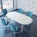 Weber Büro, Stół, 200 x 100 cm, Niebieski/Szary, metal