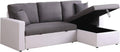 Sofa narożna, Habitat et Jardin, 221 x 145 x 85 cm, Szary/Biały