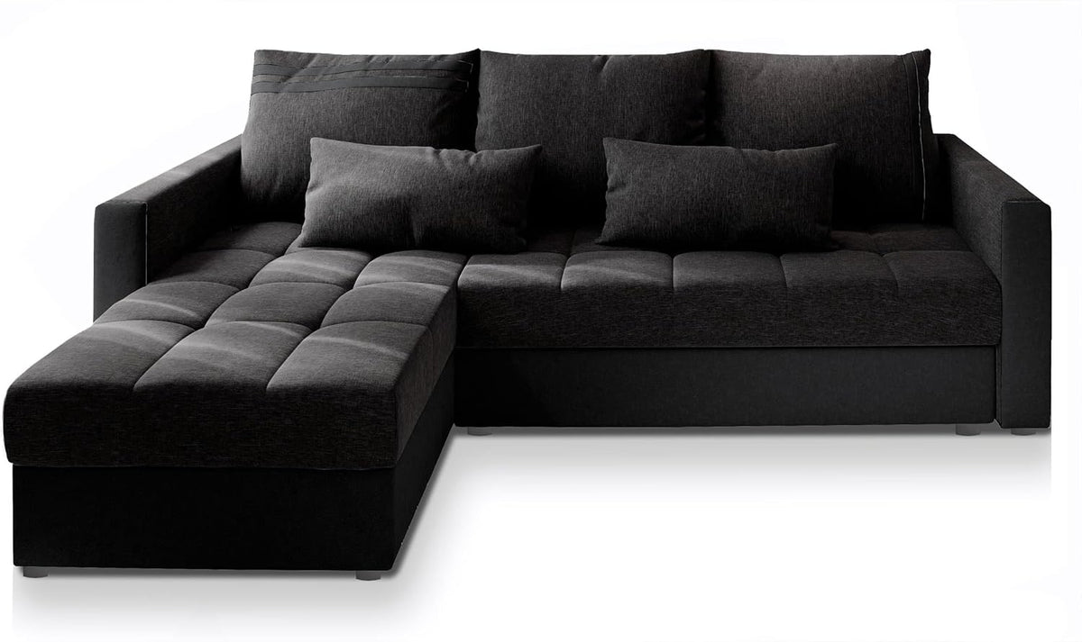 Sofa rozkładana, Masseno, 130x200 cm, Szary, płyta wiórowa, funkcja spania, miejsce do przechowywania