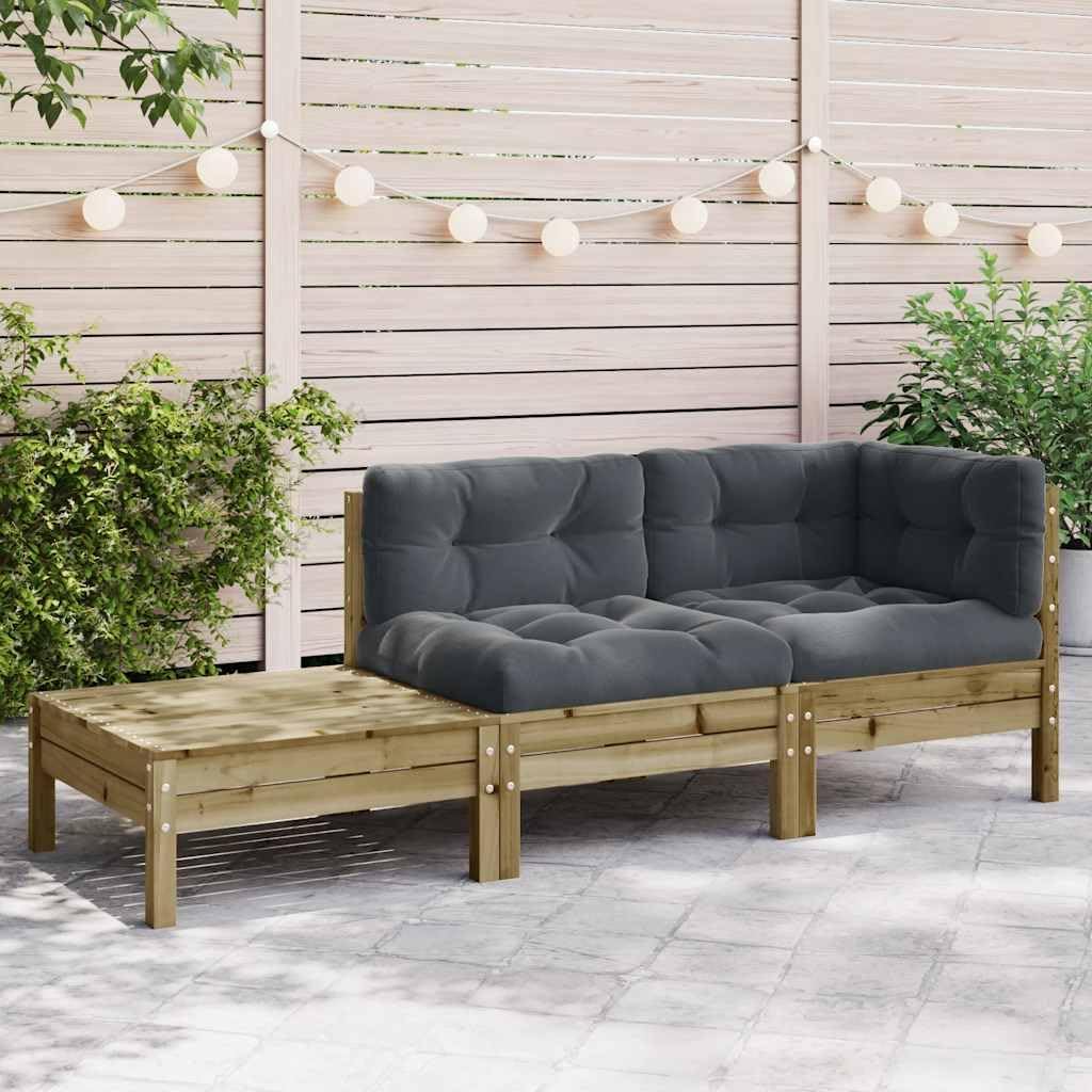 RCODSSK, Sofa narożna, 189 x 63 x 62,5 cm, Szary/Biały, 2-osobowa, modułowa konstrukcja