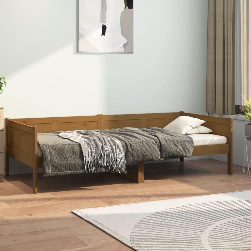 Sofa, mzdioop, 90 x 190 cm, Brązowy, lite drewno, funkcja spania