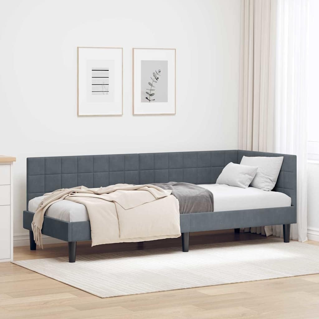 Tonture, Sofa, 80 x 200 cm, Szary, aksamit