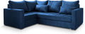 Sofa rozkładana, Masseno, 140x200 cm, Niebieski, płyta wiórowa, funkcja spania, miejsce do przechowywania