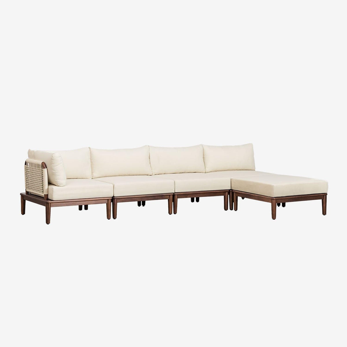 Sofa, SKLUM, Biały/Beżowy, modułowa konstrukcja