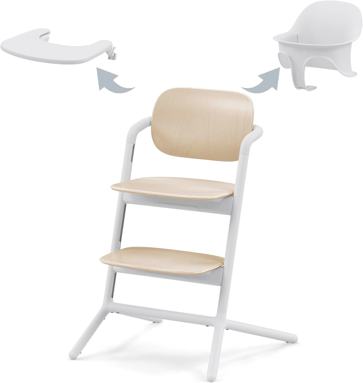 Krzesełka do karmienia, Cybex, 3 W, 56 x 54,5 x 81,5 cm, 15 kg, Złoty/Biały, aluminium, regulowana wysokość, 3 w 1
