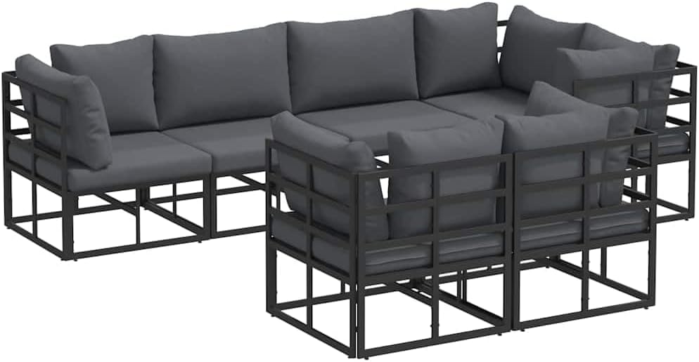 Sofa, pokgdf, 71,5 x 71,5 x 71 cm, Czarny, aluminium, modułowa konstrukcja, odporność na warunki atmosferyczne