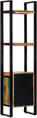 RCODSSK, Regały, 45 x 30 x 171 cm, Czarny/Biały, lite drewno