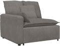 Sofa, Teenpull, 100 cm, Szary, sztruks, regulowane podłokietniki, modułowa konstrukcja