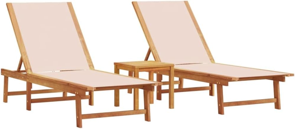 Leżak, KKgypkn, 120 x 66 cm, Beżowy, lite drewno, regulowane oparcie