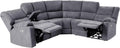 Sofa, Beliani, 200x56 cm, 50 W, 29 V, Szary, 5-osobowy, regulowane oparcie, USB