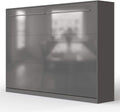 Łóżko z materacem, SMARTBett, 140 x 200 cm, 90 W, Antracytowy, metal, składana konstrukcja