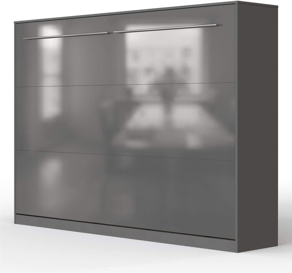 Łóżko z materacem, SMARTBett, 140 x 200 cm, 90 W, Antracytowy, metal, składana konstrukcja