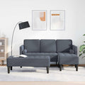 KKgypkn, Sofa narożna, 173 x 131 x 67 cm, Biały/Niebieski, materiał drewnopochodny, 3-osobowa, miejsce do przechowywania, modułowa konstrukcja