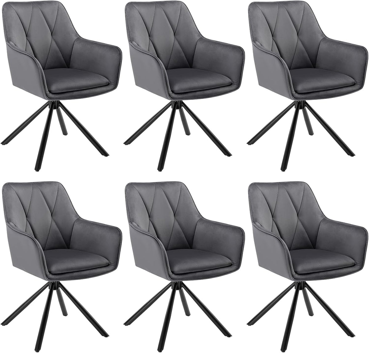 Krzesło do jadalni, LCNI125001-6, Lestarain, 57,5x85,5x58,5 cm, Szary, metal
